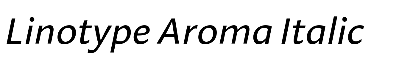 Linotype Aroma Italic
